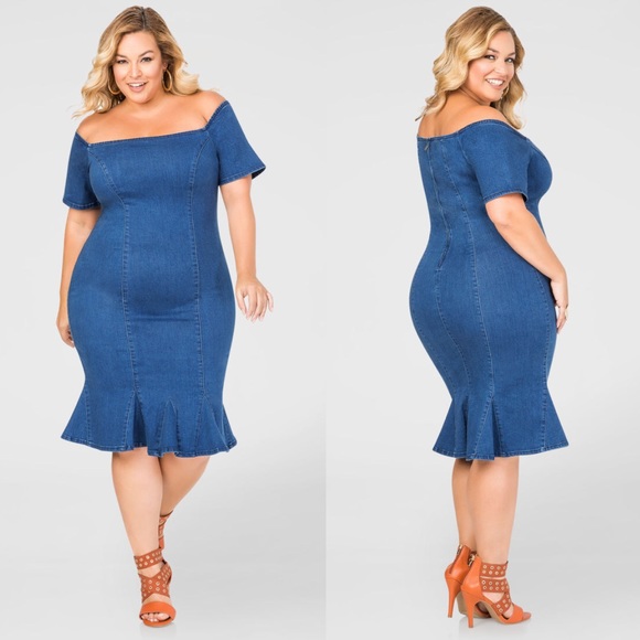 denim dress ashley stewart
